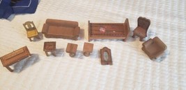 Vintage Lot Of Wooden Furniture~Doll/Miniature House~Chair, Couch, End T... - $19.79
