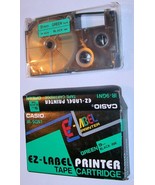 Genuine Casio EZ Label Printer Cartridge IR-9GN1 green tape black ink 9 mm - $12.33 CAD