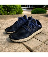 Adidas Deerupt Mens Shoes 12 Blue Low Top Lace Up Casual Athletic Sneakers - $34.44