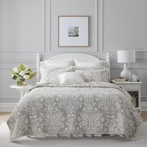 Laura Ashley Rowland Collection Quilt Set-100% Cotton, Reversible, All, ... - $110.93