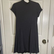 Silence + Noise Urban Outfitters Mock Neck Dress Sz M Back Cutout Goth Punk - £11.00 GBP