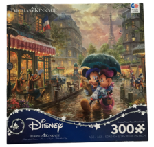 Disney Mickey and Minnie in Paris Jigsaw Puzzle Thomas Kinkade Goofy 300 pieces - £10.20 GBP
