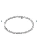 1/2 Carat T.W. Diamond 7” Tennis Sterling Silver Bracelet - £91.43 GBP