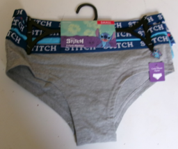 Three Disney Stitch Hipsters Size Small Gray Blue and Print 95% Cotton - $16.81