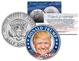 Donald Trump For President 2016 Colorized Jfk Half Dollar U.S. Coin Campaign - £6.84 GBP