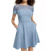 City Studio Junior Womens 11 Vintage Blue Short Sleeves Mini Dress NWT CY33 - $29.39
