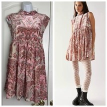 FREE PEOPLE ALL THE TIME VELVET Mini Dress Size XS Extra Small Pink PETA... - $59.81