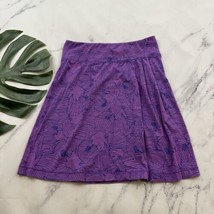 Title Nine Womens Breeze Skirt Size S Purple Blue Floral Short Pull On S... - $26.72