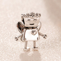 2019 Spring Release 925 Sterling Silver Floral Bella Bot Charm Moments Charm - £14.61 GBP