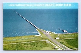 Lake Ponchartrain Causeway Bridge New Orleans LA UNP Chrome Postcard P5 - £4.05 GBP