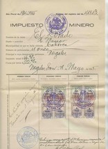  1915 Mexico Mining Tax Document El Dorado Gold Mine Sonora Revenue Stamps - £98.00 GBP