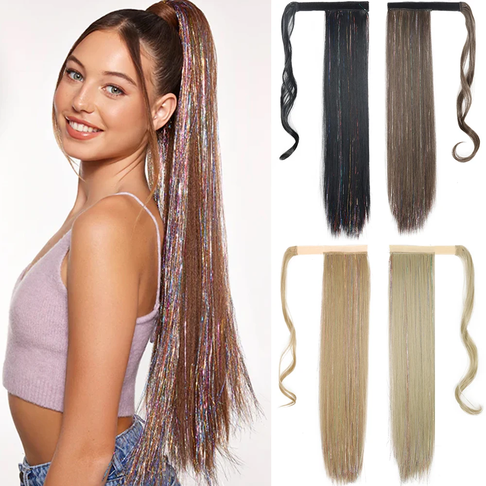 Synthetic 22Inch Twinkle Long Straight Ponytail Hair Extensions Heat Res... - £11.72 GBP+