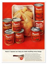 Hunt&#39;s Tomato Sauce Chicken Anything Vintage 1972 Full-Page Magazine Ad - $7.76