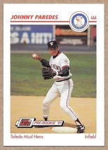 1991 Line Drive AAA #595 Johnny Paredes Toledo Mud Hens - £1.56 GBP