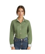 Old Navy Green Button Down Perfect Fit Stretch Shirt Size S - $376.92 MXN