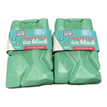 Cool Gear Freezer Gel Green Ice Block Lot of 2 Ice Pack Freezer Pack Cooler Pack - £4.42 GBP