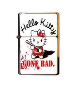 Rocker Kitty Gone Bad Lighter Metal Refillable Cute Fits in Bag Wallet P... - £10.12 GBP