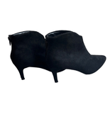 Halston Cairo Womens 6.5 Ankle Booties Boots Black Suede Stiletto Heel B... - £19.84 GBP