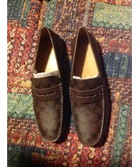 Coach Men&#39;s Mott DK Brown Leather &amp; Coated Canvas Loafers-Size:11.5D -Ne... - $291.35 CAD