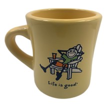 Life Is Good Yellow Coffee Mug &quot;ChaIr&quot; D0 What You Like Like What You Do - £15.60 GBP