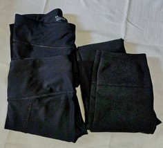 Lot Of Under Armour Black Compression Heatgear Leggings Size S &amp; M &amp; Fab... - $330.90 MXN