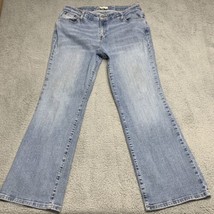 Levi&#39;s 580 Women Jeans Size 18 Boot Cut Blue Light Wash Flare Leg 2YK Western - £23.45 GBP
