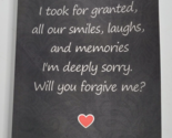 WILL YOU FORGIVE ME? I&#39;m Sorry Gift Blank Lined Composition Notebook Jou... - £7.81 GBP