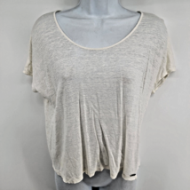 Armani Exchange A|X Women’s Linen Top Short Sleeve Shirt Size S White - $21.77