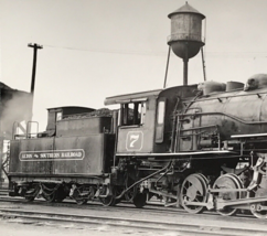 Alton &amp; Southern Railway Railroad Train ALS #7 0-8-0 Locomotive B&amp;W Photograph - £9.63 GBP