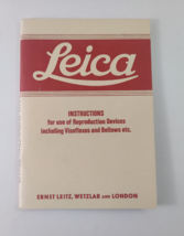 REPRO INSTRUCTIONS FOR LEICA REPRODUCTION DEVICES, VISOFLEXES, BELLOWS ETC. - $13.95