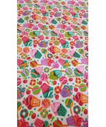 Cupcakes &amp; Lollipops Children&#39;s Themed Poly Cotton Fabric by the 1/2/5/1... - $14.99+