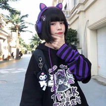Neploe Harajuku Style Fake Two-piece Sweatshirt Woman Streetwear Hoodies Female  - £69.78 GBP