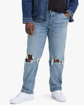 Levi&#39;s 501 Original Fit Men&#39;s Jeans (Big &amp; Tall) 58W x 30L  Righty Lefty Light - £32.90 GBP