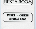 Park Hill Restaurant &amp; Fiesta Room Menu St Francis Kansas 1988 - $17.87