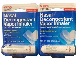 2 PC  Vapor Inhaler Nasal Decongestant 0.007 oz each CVS Health - $183.68 MXN