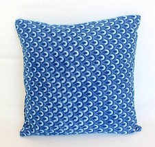 Traditional Jaipur Indigo Pillow, Block Print Fabric Cushion Cover 16x16... - £10.07 GBP