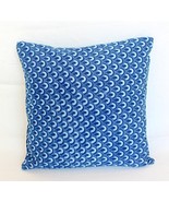 Traditional Jaipur Indigo Pillow, Block Print Fabric Cushion Cover 16x16... - £10.27 GBP