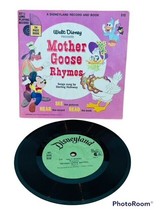 Disneyland Record Song Story Book 45 vtg 7&quot; Disney 1966 Mother Goose Rhy... - £15.60 GBP