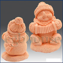 3D silicone Soap/polymer/clay/cold porcelain/candle mold – Musical Snowman - £50.63 GBP