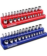 Workpro 1/4-Inch Magnetic Socket Organizer Set, 2-Piece, Sockets Not Inc... - £27.21 GBP