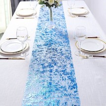 11&quot;&quot;X108&quot;&quot; Royal Blue Metallic Thin Mesh Polyester Table Runner Linens Party Eve - £8.28 GBP