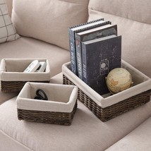 Home Storage Bins Decorative Baskets Organizing Baskets Nesting Baskets(Set of 3 - £51.15 GBP