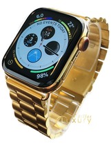 24K Gold Plated 44MM Apple Watch SERIES 5 With Gold Links Band GPS+LTE C... - £1,081.40 GBP