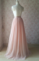 Blush Pink Full Long Tulle Skirt Bridesmaid Custom Plus Size Tulle Maxi Skirt image 6