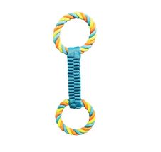 MPP 16&quot; Figure 8 Dog Fetch n&#39; Tug Toy Double Loop Ballistic Weave Braided Nylon  - £12.90 GBP+