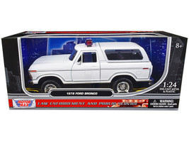 1978 Ford Bronco Police Car Unmarked White Law Enforcement Public Service Series - $44.24