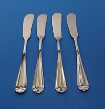 International Gran Royal Set of  4 Stainless Flat Handle Butter Spreaders 6 1/2" - $9.91