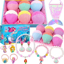 Easter Gifts for Girls, Mermaid Bath Bombs for Girls Kids with Surprise inside E - £28.44 GBP