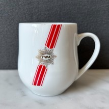 Vintage TWA Espresso Cup White Gold Trans World Airlines Logo 44-1695 Mi... - $9.45
