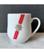 Vintage TWA Espresso Cup White Gold Trans World Airlines Logo 44-1695 Mi... - $9.45